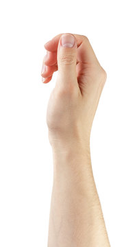 adult man hand to hold something