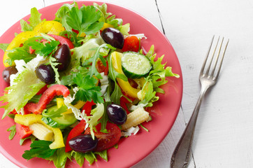 Healthy vegetable fresh organic salad