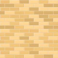 Seamless Pattern of Yellow Brick with Light Seam. Vector