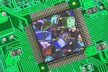 Konzept Mikroelektronik & Geld