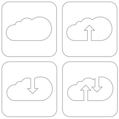 Set of cloud icons