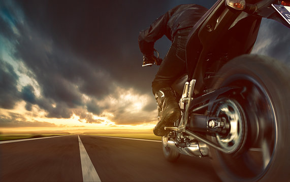 Fototapeta Speeding Motorcycle