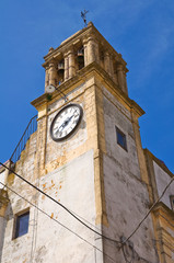 Fototapeta na wymiar Clocktower. Montescaglioso. Basilicata. Italy.