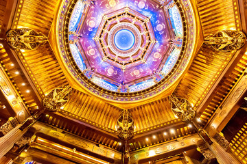 Wuxi,China-February 5,2014:Abstract Ceiling Design in an Orienta