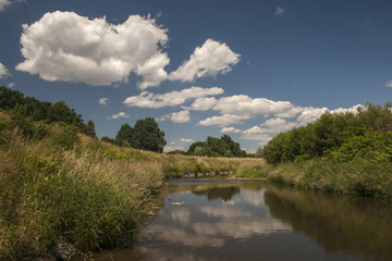 Fototapeta premium The Odra river, Ostrava, the Czech Republic