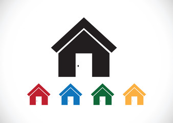 Home icon and Real estate concept