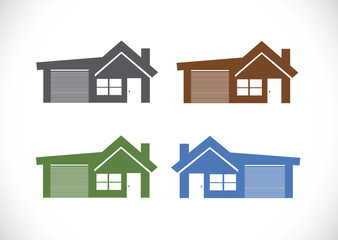 Home icon and Real estate concept