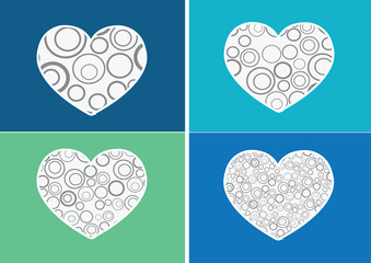 Heart Icon and Hearts symbol lines abstract idea design