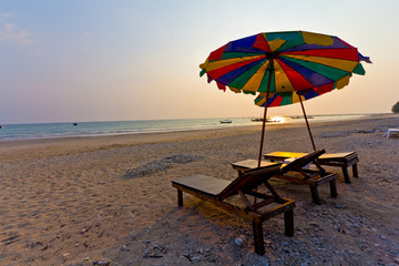 phuket evening light on the beach clear sky