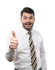 Mann mit Daumen Hoch