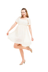 Naklejka premium Full length portrait of a confident young female