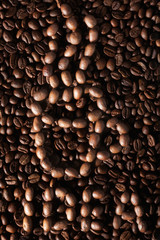 The word idea  laid out on the background from coffee beans