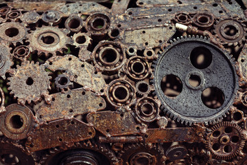 Fototapeta na wymiar mechanical design of gears welded welding machines idetaley