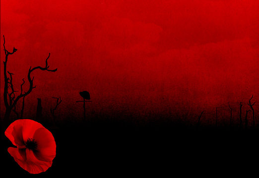 WW1 First World War Abstract Background with Poppy