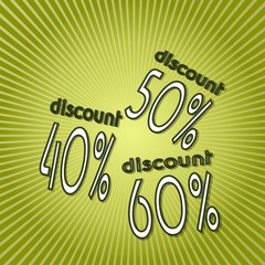  discount on fresh green background