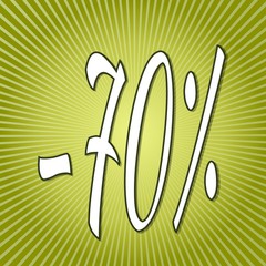  discount on fresh green background