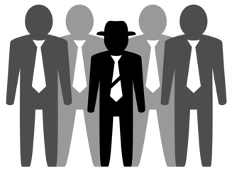 team businessmans and leader