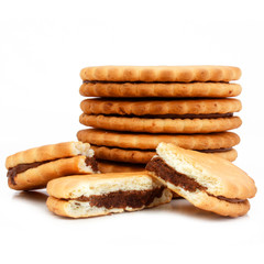 Fototapeta na wymiar Biscuits au chocolat - chocolate biscuit