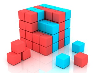 The construction of the cube