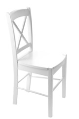 Old wooden chair, isolated on white