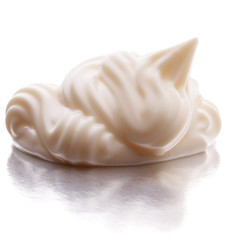 Mayonnaise swirl  isolated on white background cutout