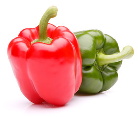 Sweet bell pepper isolated on white background cutout
