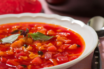 Сold vegetable soup