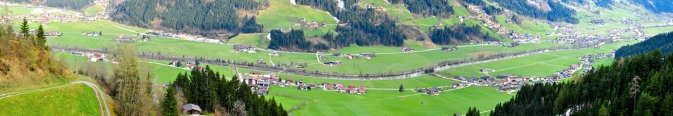 alps panorama of town