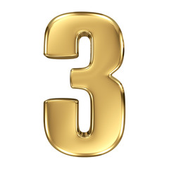 3d golden number collection - 3