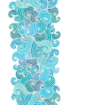 Hand drawn wavy background.