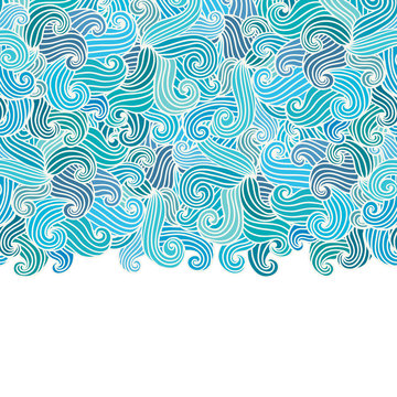 Hand drawn wavy background.
