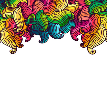 Hand drawn wavy background.