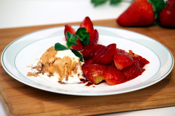 fragole con gelato