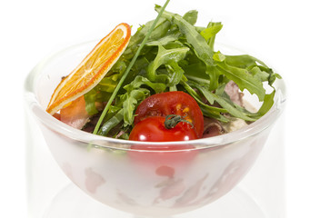 salad with vegetables and meat
