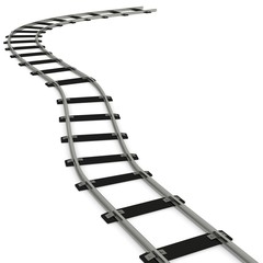 3d empty train railway