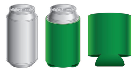 Aluminum Can and Collapsible Koozie