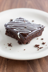Chocolate Fudge Brownies with Chocolate Ganache and White Chocol