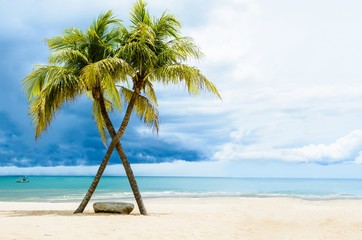 Fototapeta na wymiar Beautiful beach with palms, Thailand