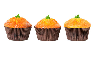 muffins, cupcakes isolated