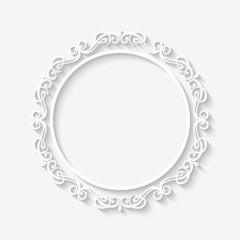 Vector vintage border white frame