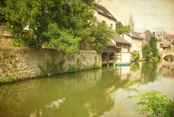 Fototapeta na wymiar Antique Village in france Europe