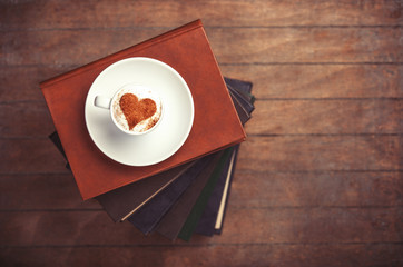 Cup of сoffee with shape heart