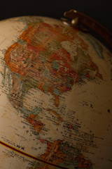 Obraz premium 地球儀、アメリカ