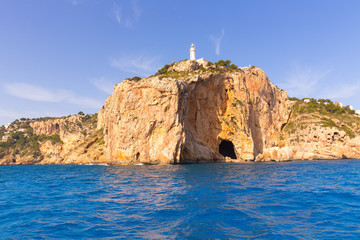 Fototapeta na wymiar Przylądek Cabo de la javea Latarnia morska w Alicante Nao