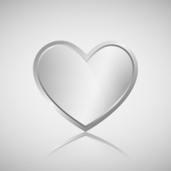 Heart strong as steel. Vector icon.