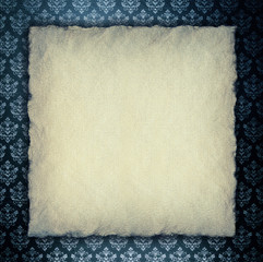 Blank paper sheet on wallpaper background