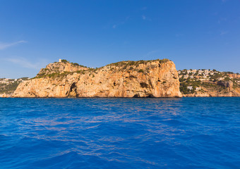 Fototapeta na wymiar Wyspa Finder Xabia Javea w Alicante