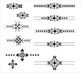 Graphic decorative elements delimiter set