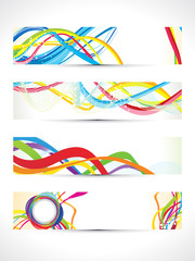 abstract multiple colorful web banners