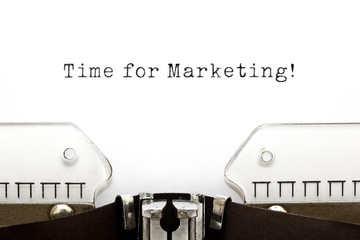 Time for Marketing Typewriter